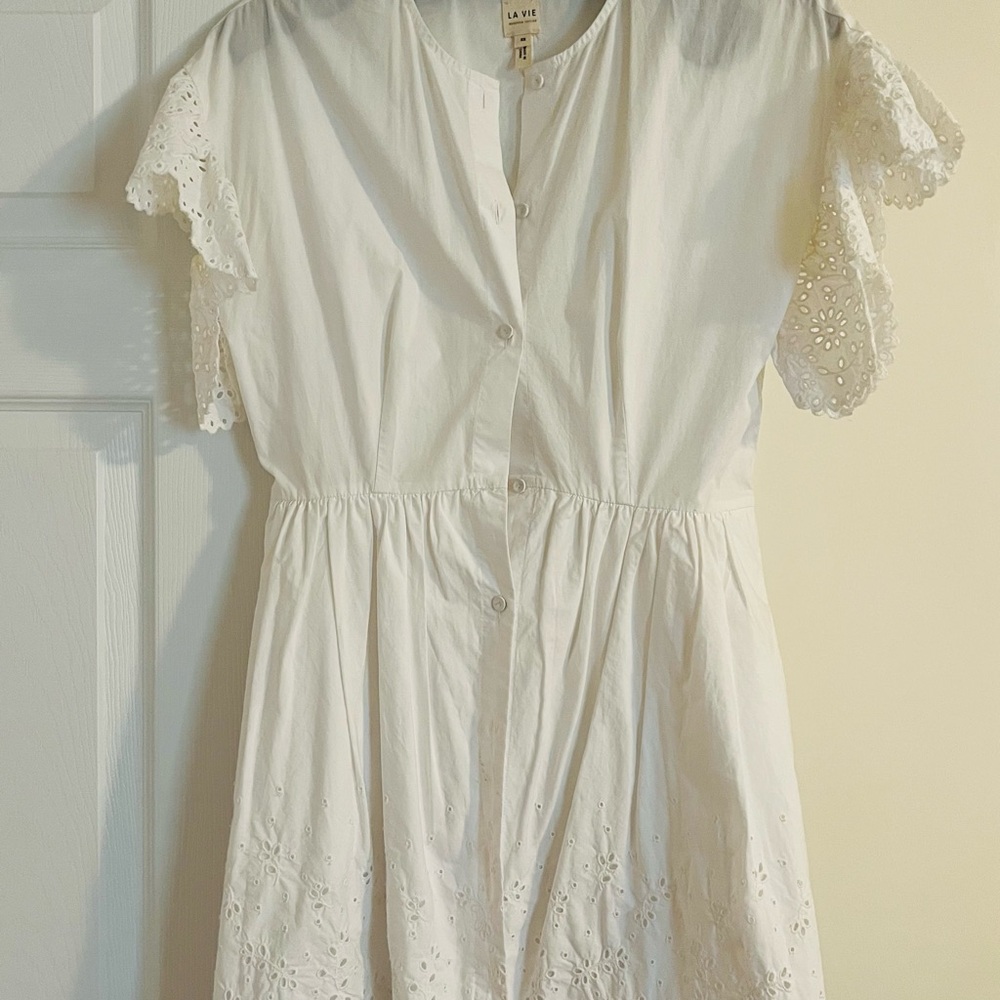 Rebecca Taylor White Eyelet Dress